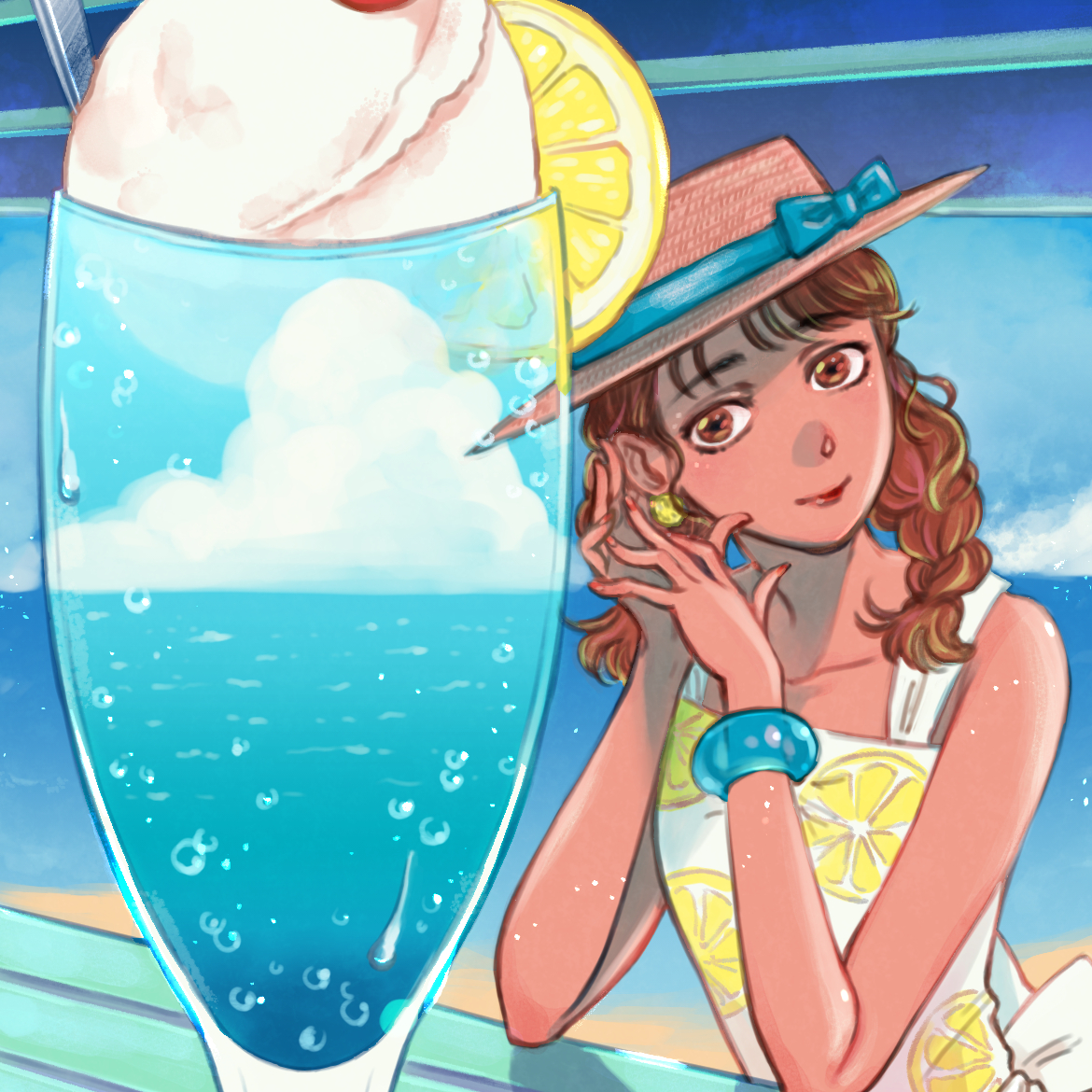 すくい遼×北海道えりも町コラボイラスト（納期：約2ヶ月）