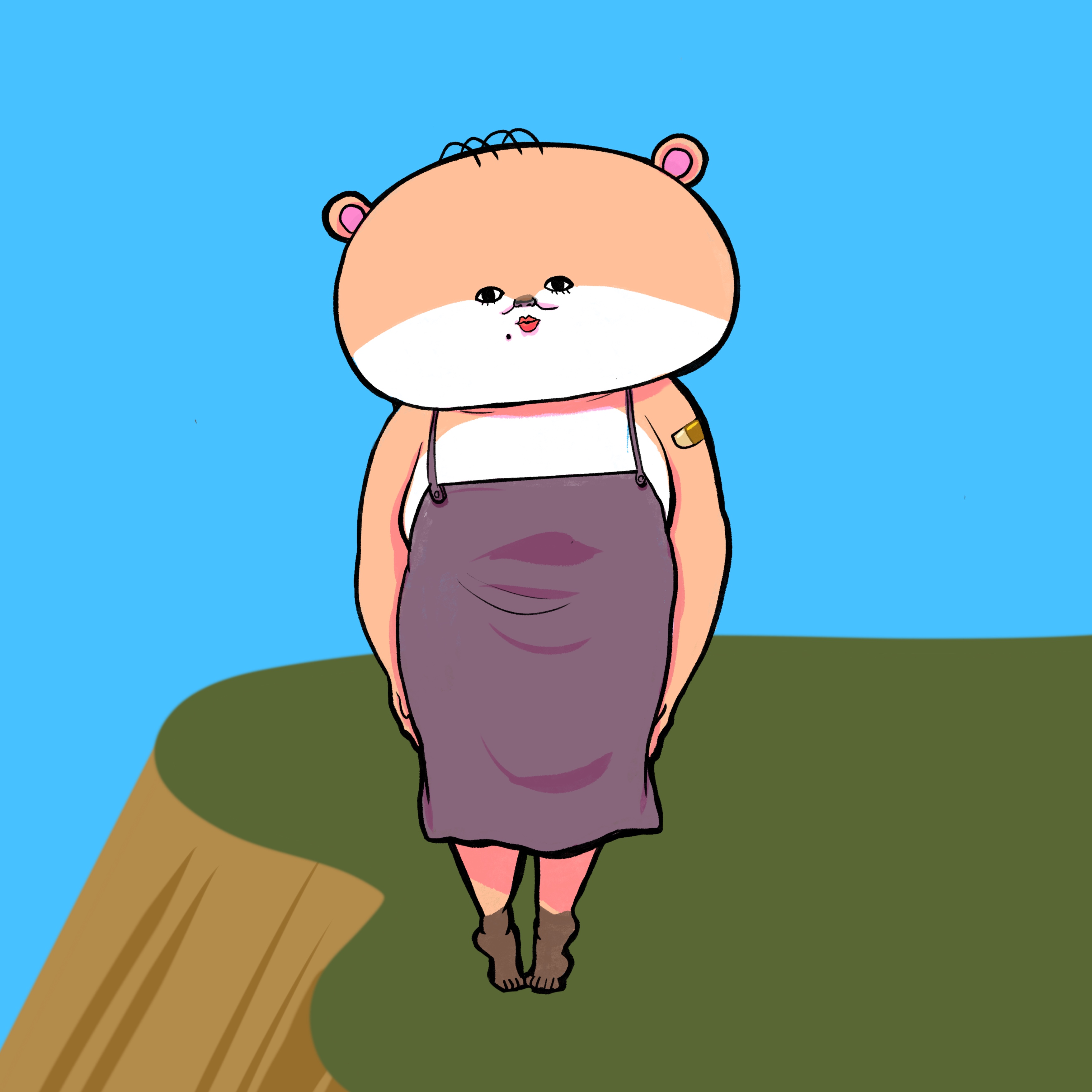 色紙の妖精しきっしー×北海道えりも町コラボイラスト（納期：約1ヶ月）