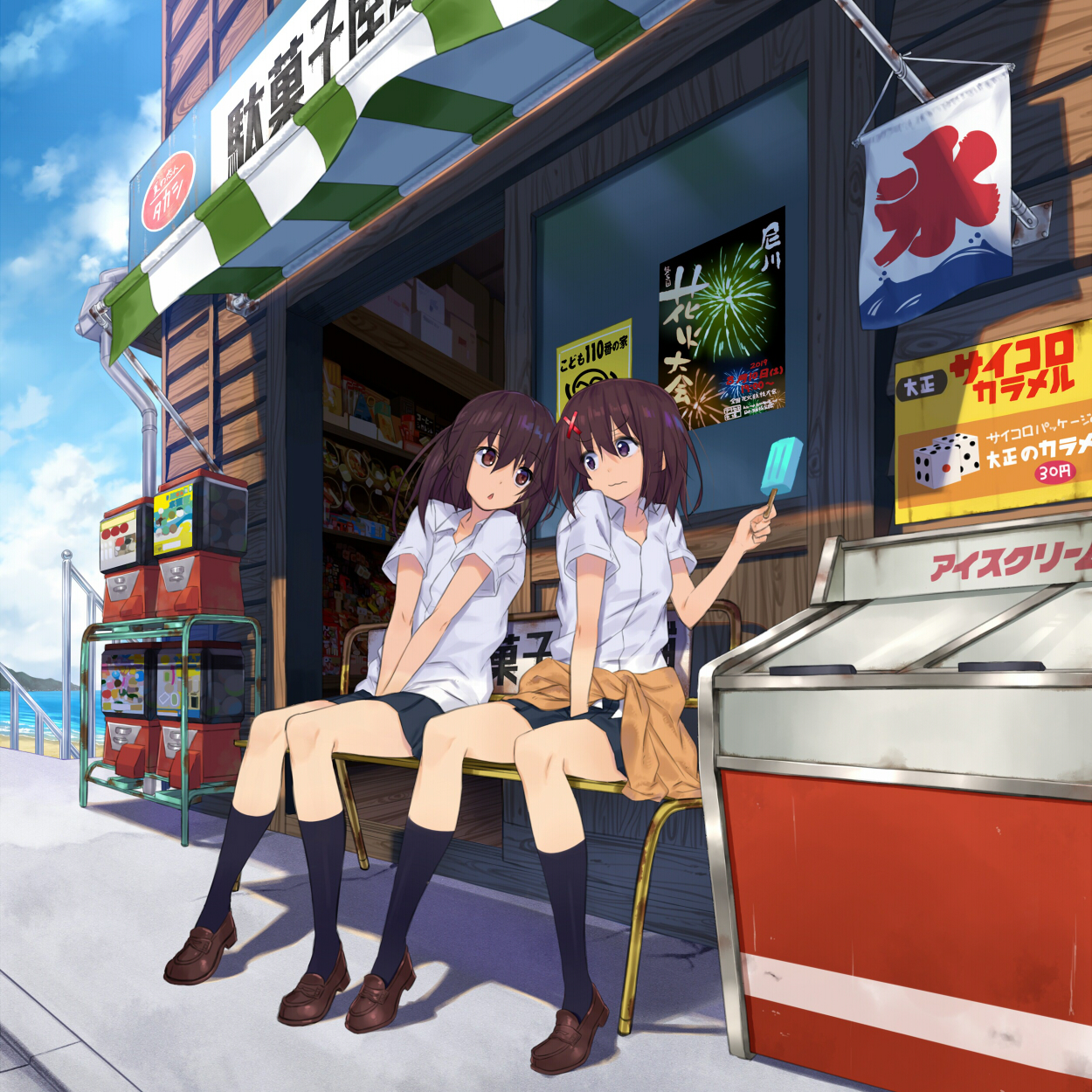 紅白法師×北海道えりも町コラボイラスト（納期：約1ヶ月）