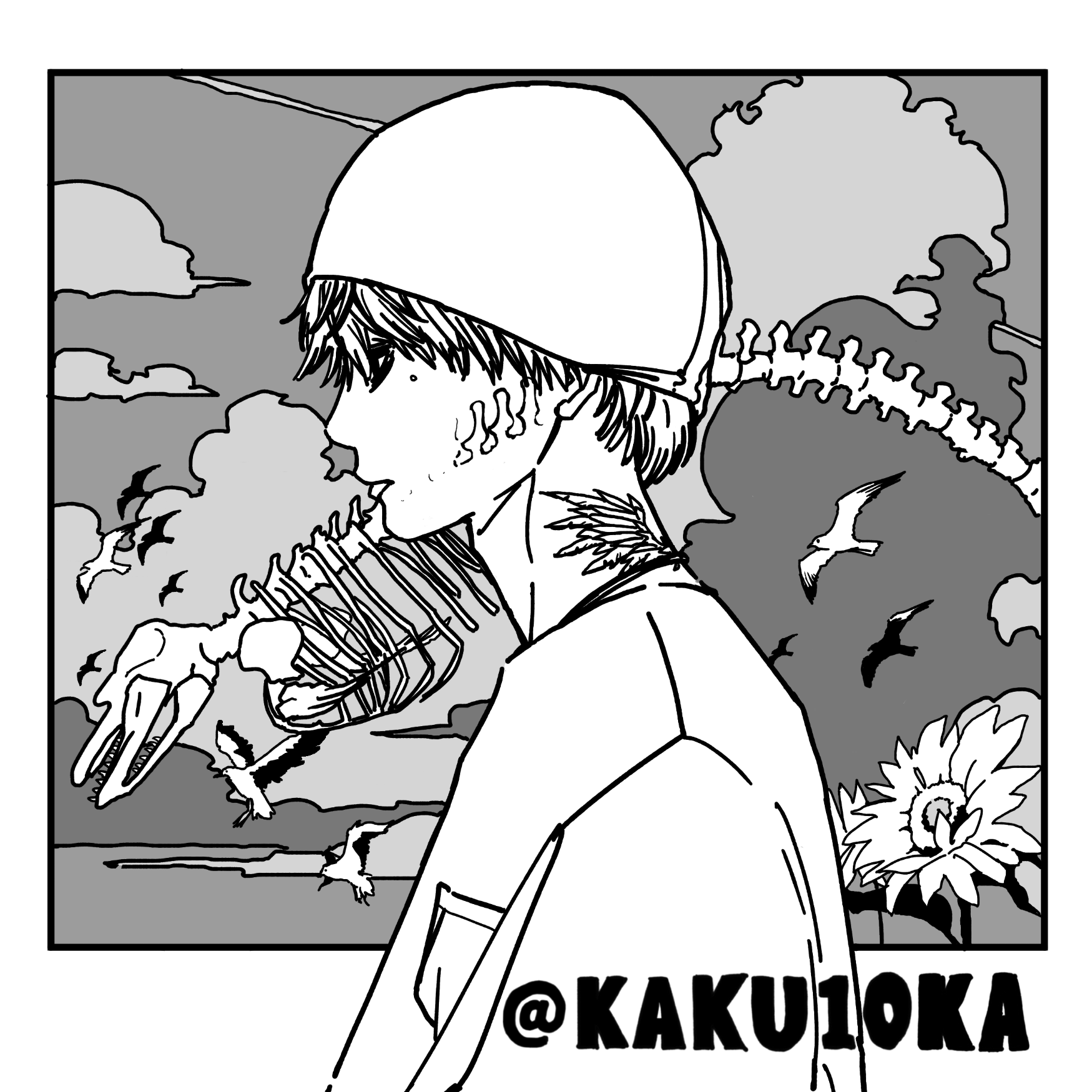 描く闘家×北海道えりも町コラボイラスト（納期：約1ヶ月）