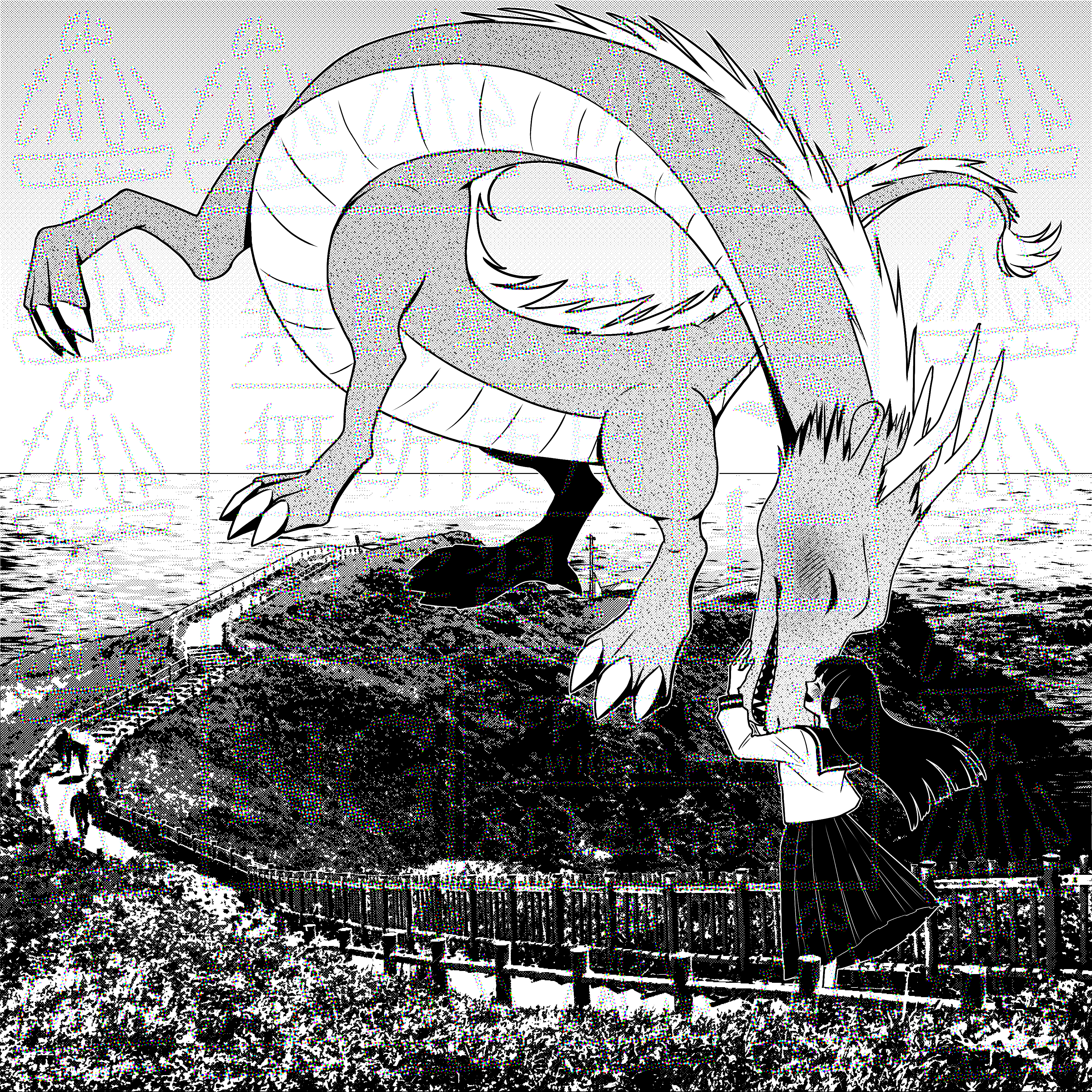 もんもんもんぶらん×北海道えりも町コラボイラスト（納期：約2ヶ月）
