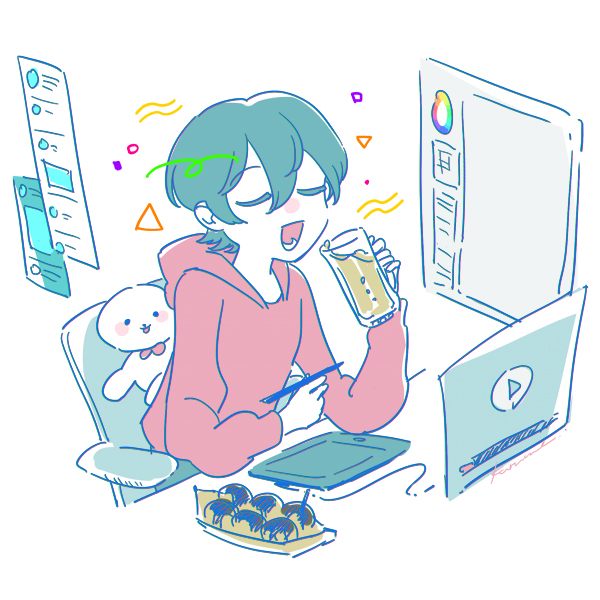 モノくるピクト×北海道えりも町コラボイラスト（納期：約2ヶ月）