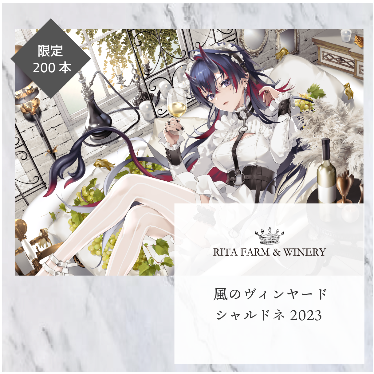 風のヴィンヤード シャルドネ2023(リタファーム×龍ヶ崎リン)
